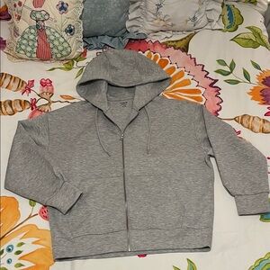 Old Navy Gray Zip-Up Hoodie Jacket